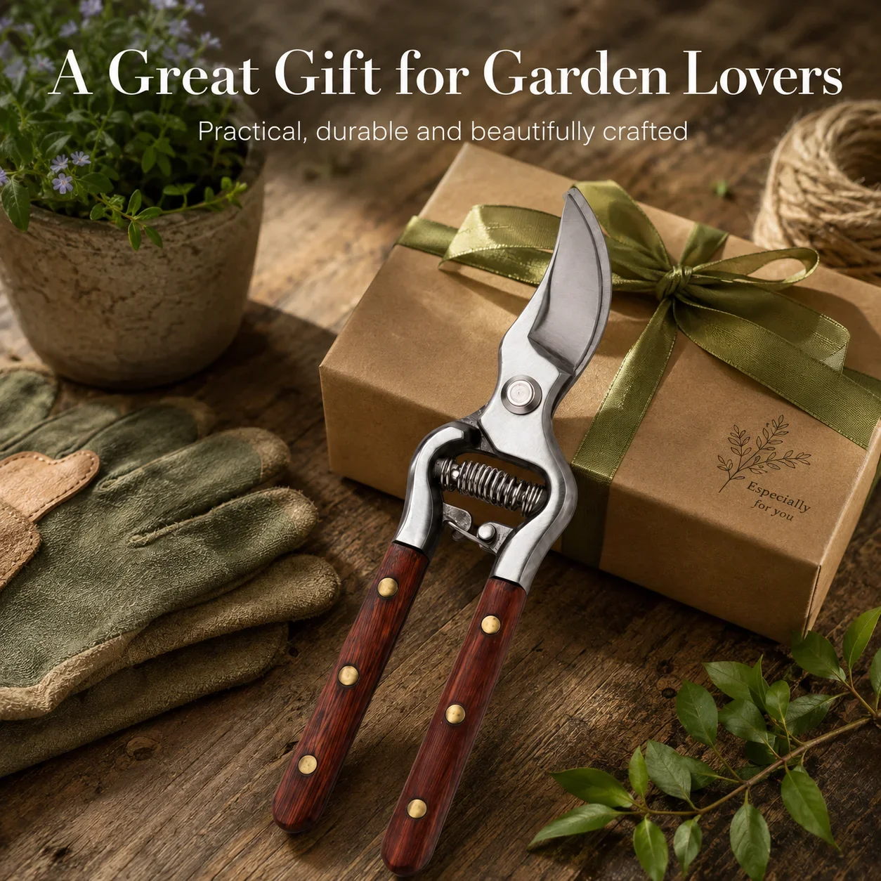 Gardening Tools To Cut Branches - Heavy Duty Stainless Steel Pruning Scissors,