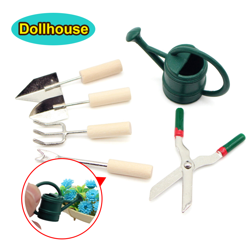 Gardening Tools Usa - 1/12 Dollhouse Simulation Watering Can Spade