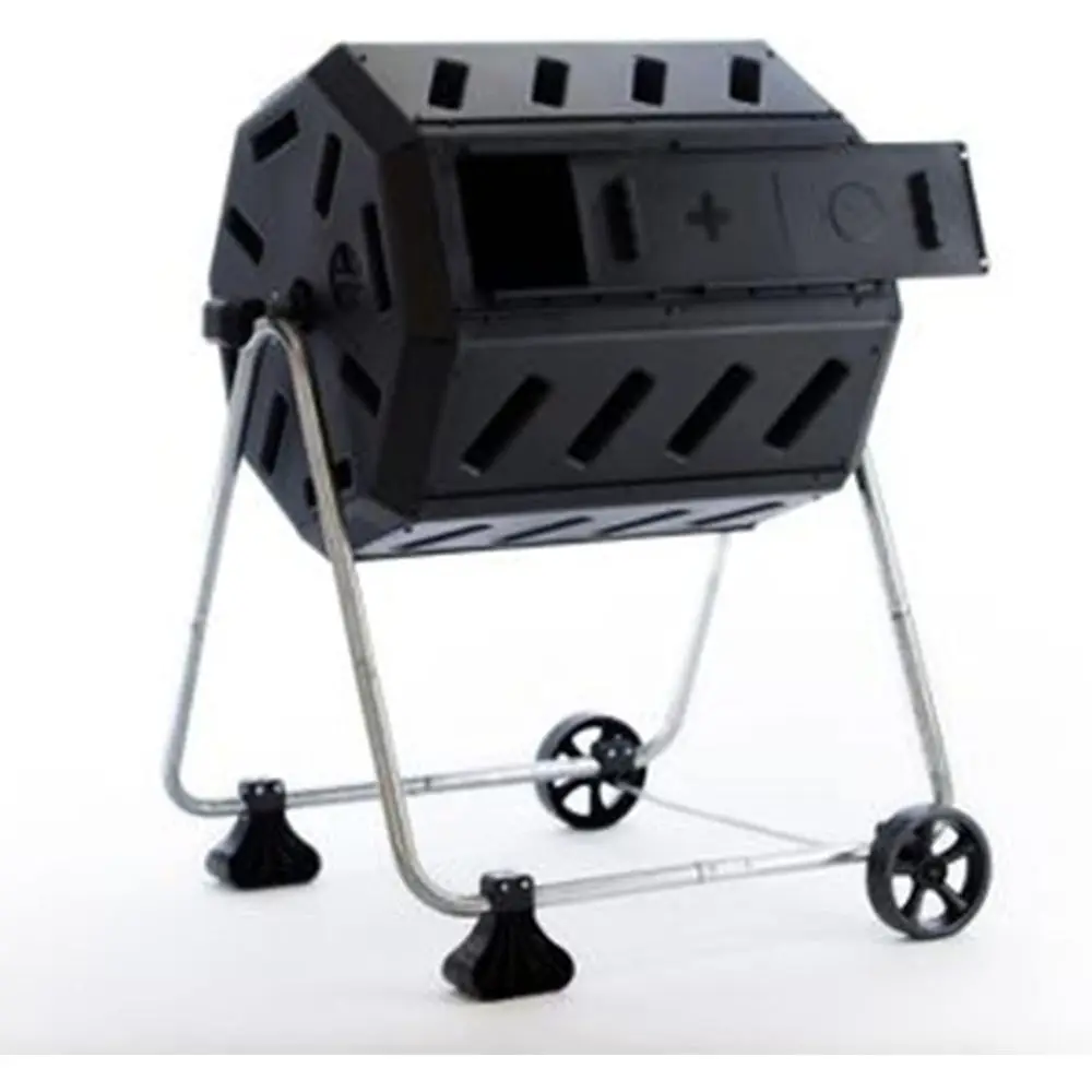 Compost Bin - 37 Gallon Dual Chamber Tumbling Composter