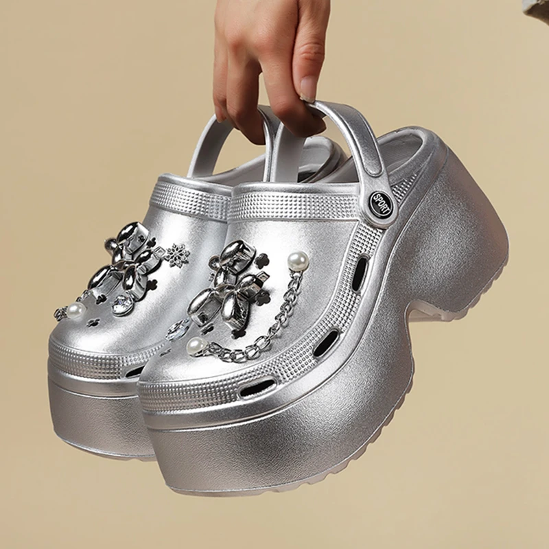 New Women's Silver Platform Cl - Gardening Tools Women recension och pris