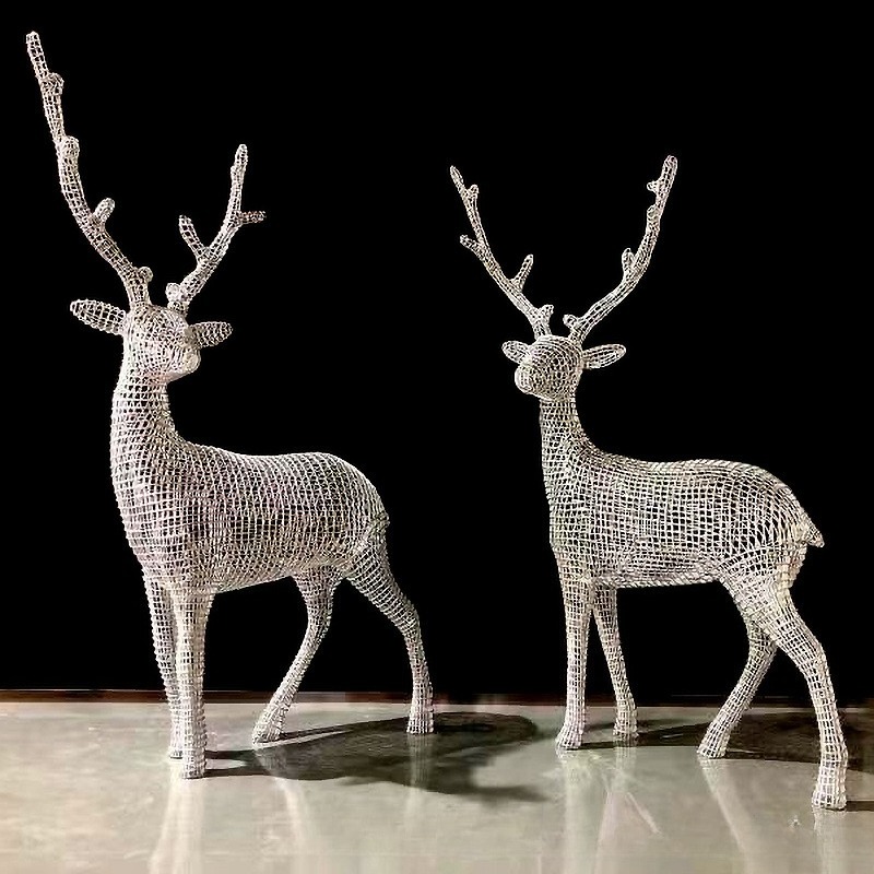 Deer sculpture metal ginkgo bi - Gardening Tools Sketch recension och pris