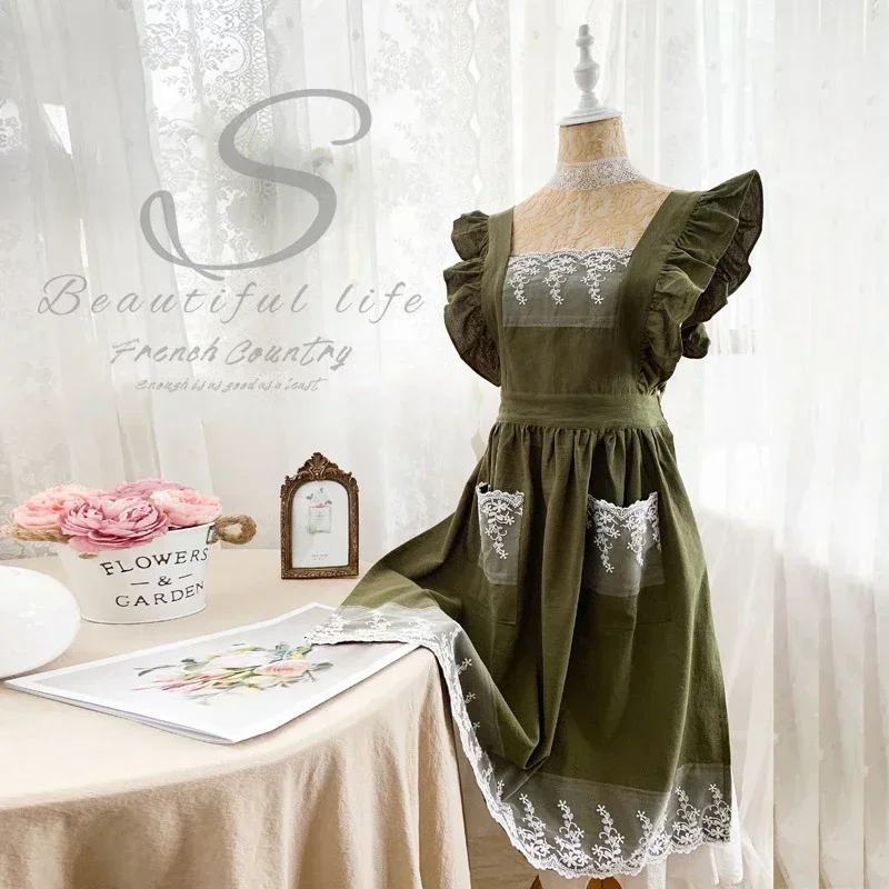 Female Women Apron Cotton Line - Gardening Tools Women recension och pris