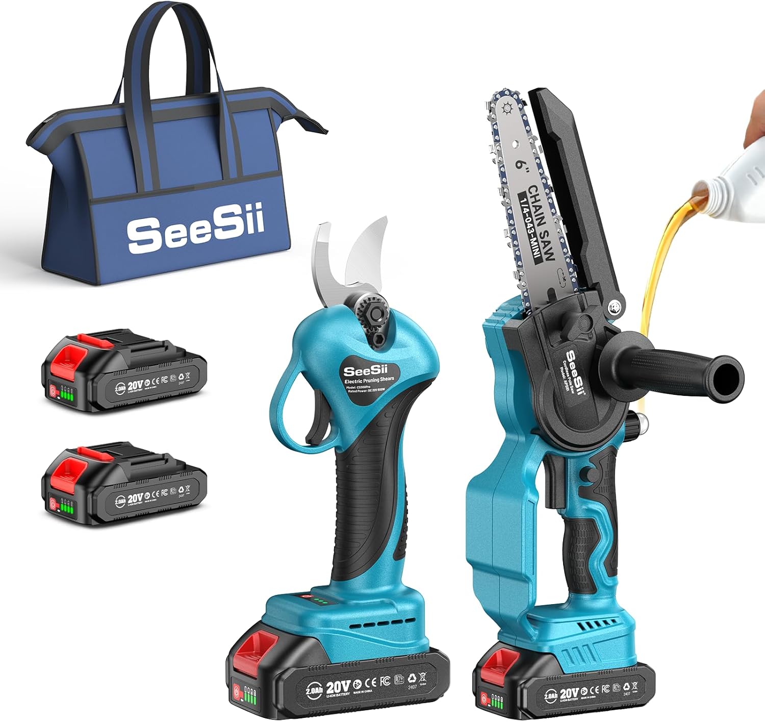 SEESII 2-in-1 6' Brushless Ele - Gardening Tools To Cut Branches recension och pris
