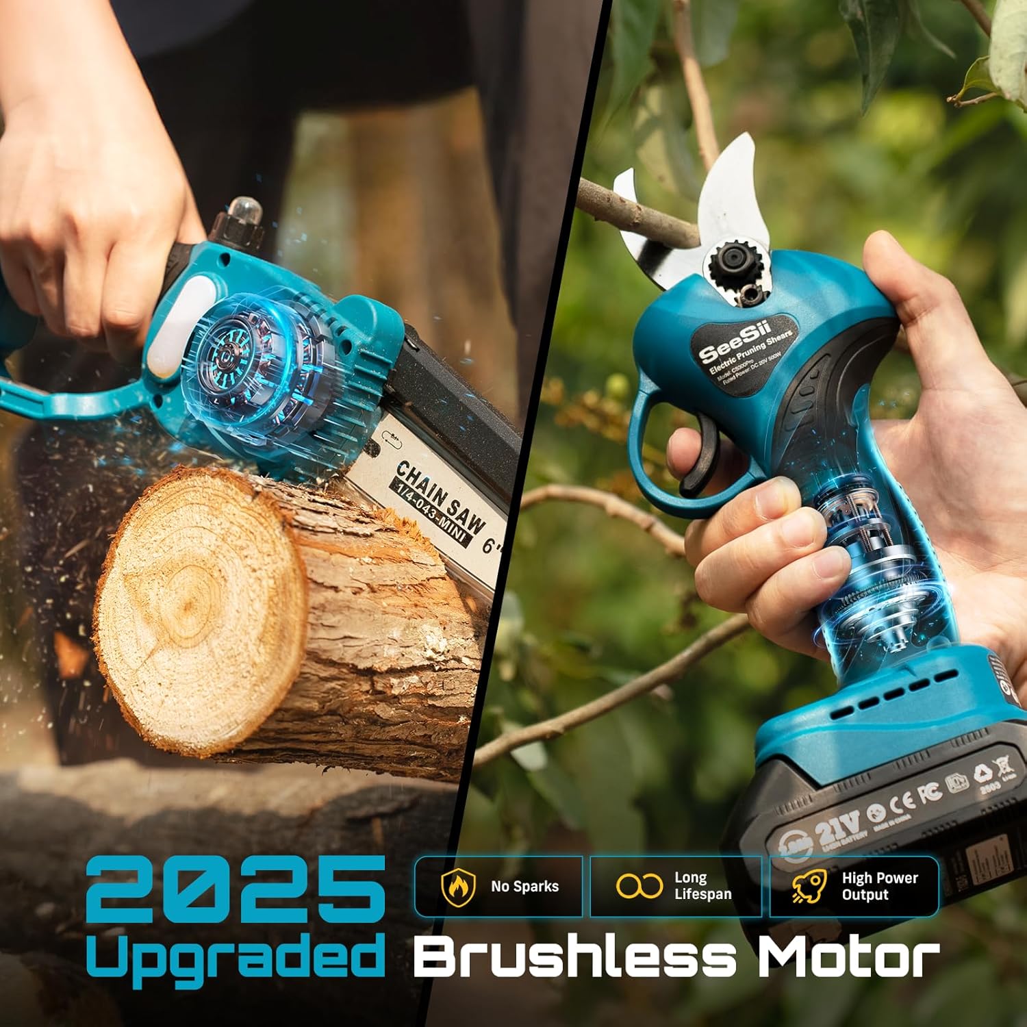 SEESII 2-in-1 6' Brushless Ele - Gardening Tools To Cut Branches recension och pris