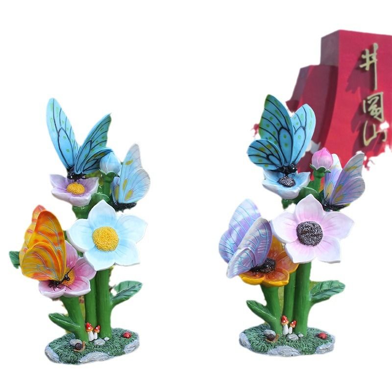 Outdoor butterfly flower sculp - Gardening Tools Sketch recension och pris