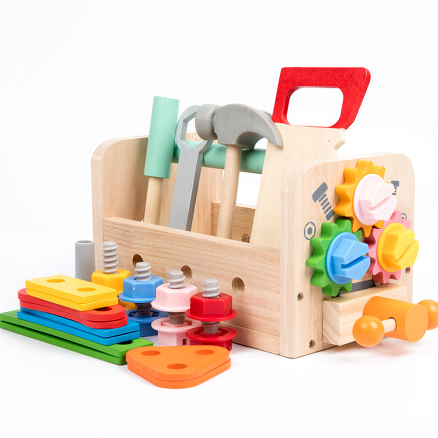 Kids Tool Bench Wooden Set Toy - Gardening Tools Kids Set recension och pris