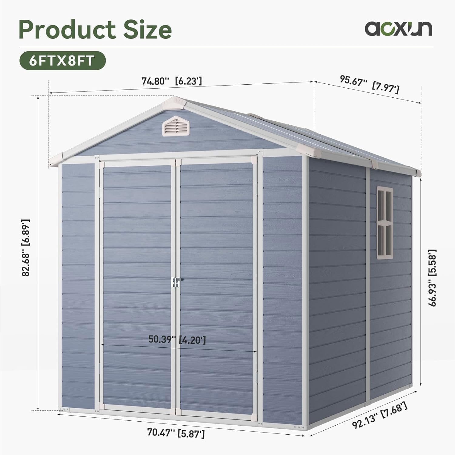 6x8 FT Outdoor Storage Shed Re - Gardening Tools Plastic recension och pris