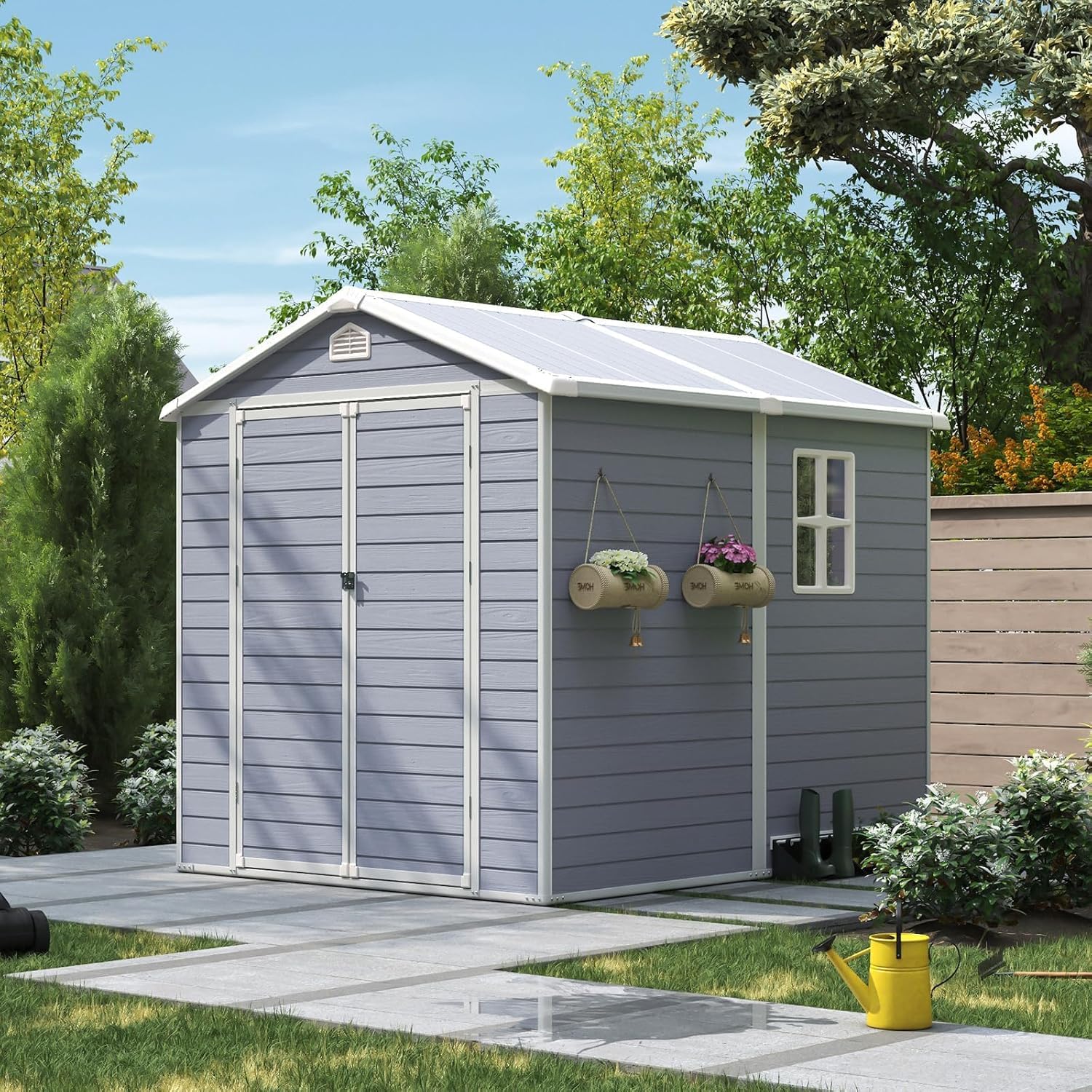 6x8 FT Outdoor Storage Shed Re - Gardening Tools Plastic recension och pris