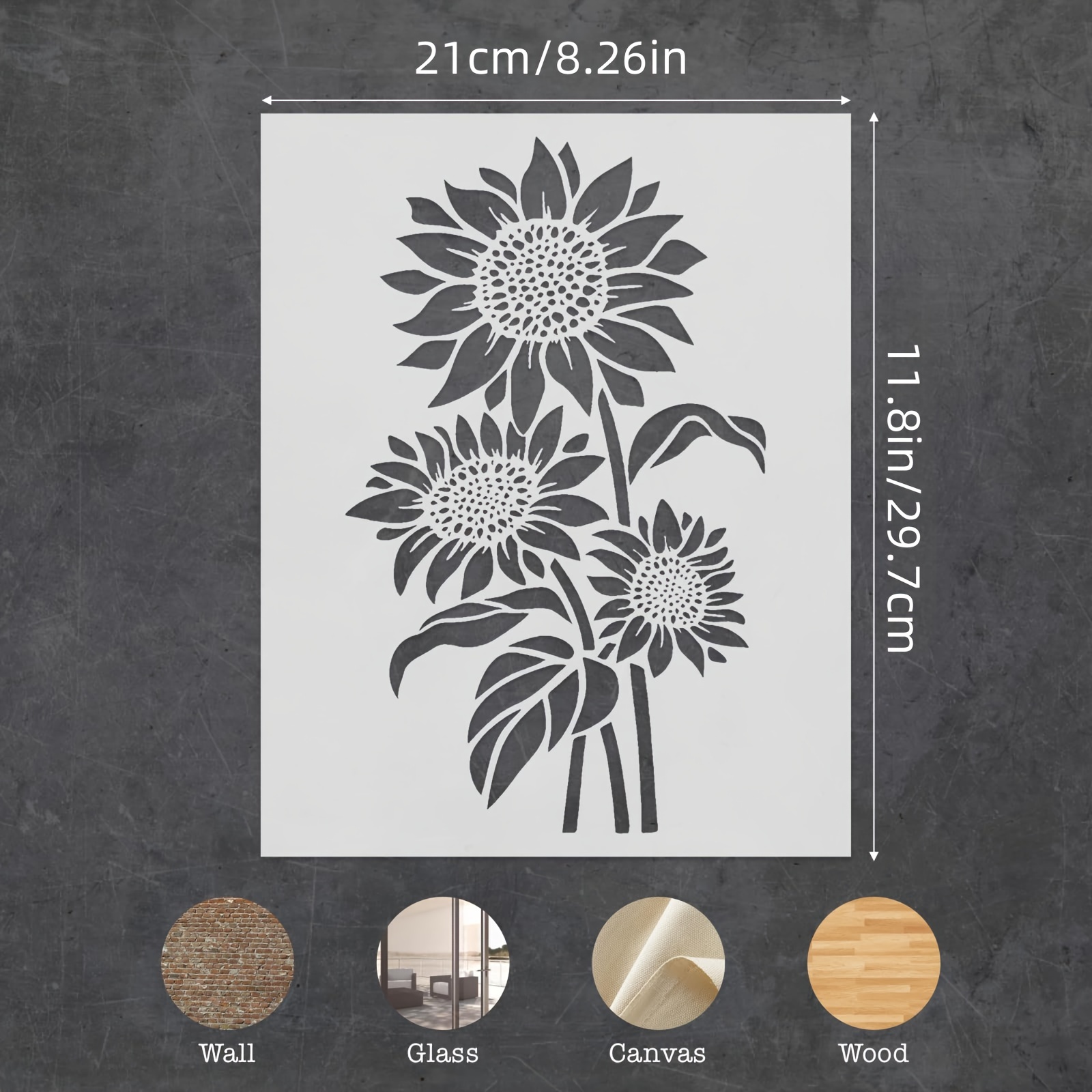 A4 Size Reusable DIY Sunflower - Gardening Tools Sketch recension och pris