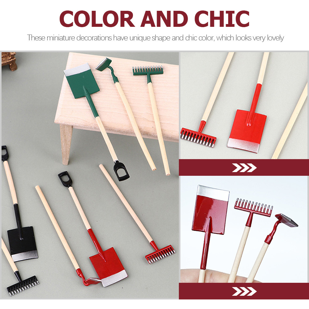 3Pcs Miniature House Accessori - Gardening Tools Kids Set recension och pris