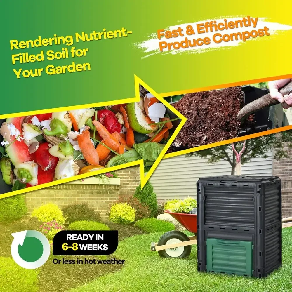 80 Gallon Outdoor Composting B - Compost Bin recension och pris