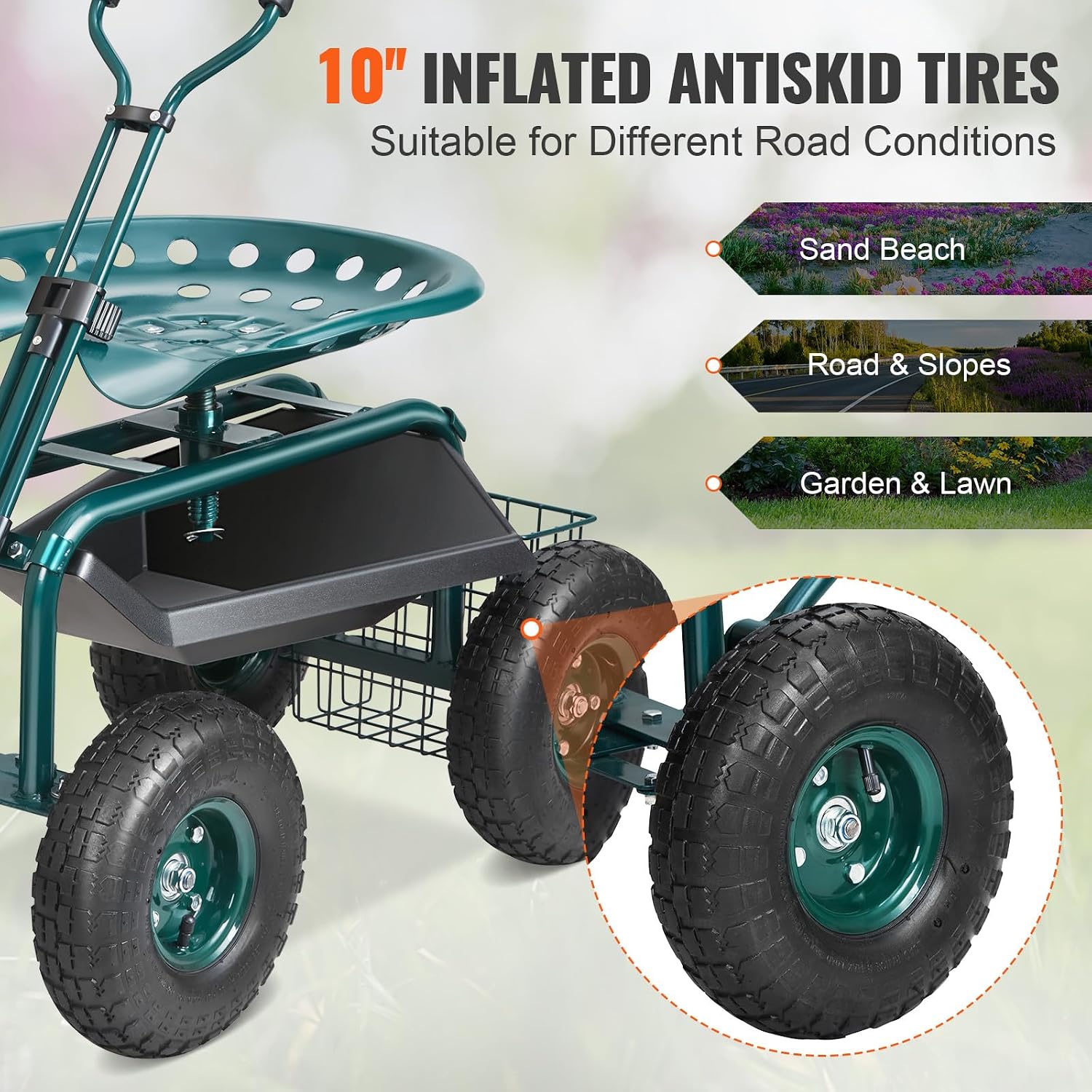 Garden Cart Rolling Workseat w - Gardening Tools Uses recension och pris