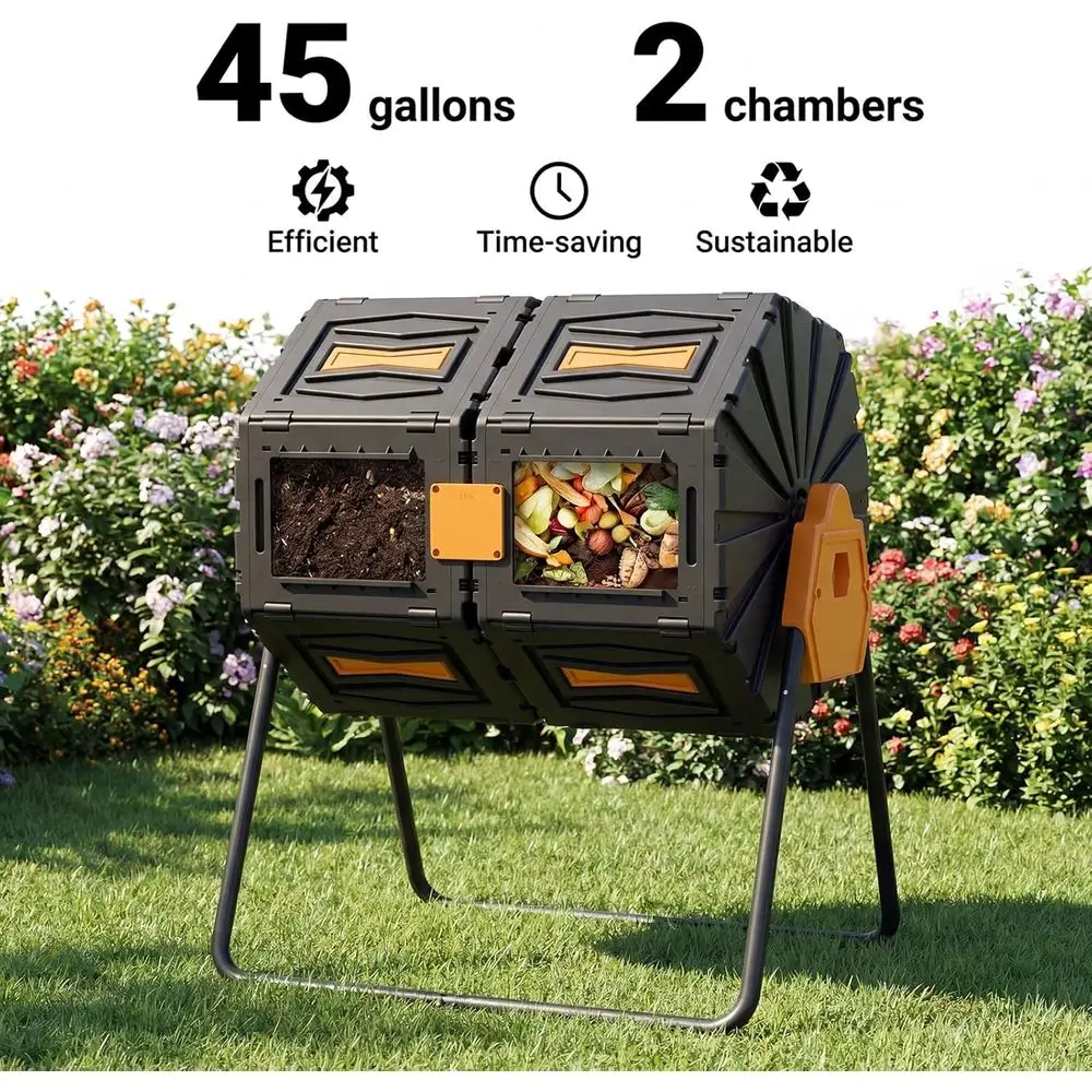 45 Gallon Dual Chamber Compost - Compost Bin recension och pris