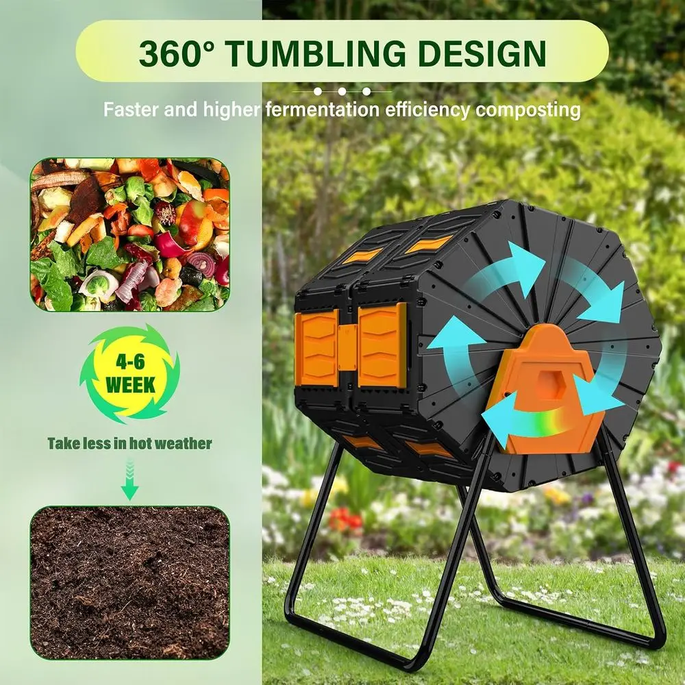 45 Gallon Dual Chamber Compost - Compost Bin recension och pris