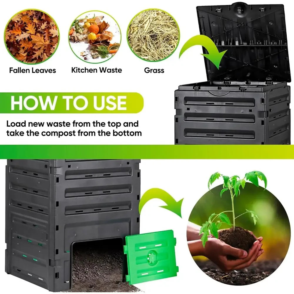 120 Gallon Capacity Garden Com - Compost Bin recension och pris